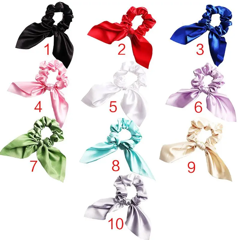 Ladies Glitter Satin Large Intestine Scrunchies Solid Candy Color Vintage Rabbit Ears Ribbon Bowknot Hair Rope Ponytail Holder
Ladies Glitter Satin Large Intestine Scrunchies Solid Candy Color Vintage Rabbit Ears Ribbon Bowknot Hair Rope Ponytail Holder