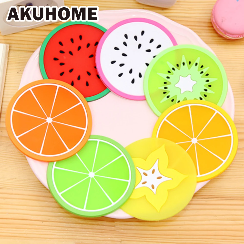 Silicone Fruit Shape Round Table Placemats Colorful and Creative Mug Coaster Heat-resistant Cup Coasters AKUHOME
Silicone Fruit Shape Round Table Placemats Colorful and Creative Mug Coaster Heat-resistant Cup Coasters AKUHOME