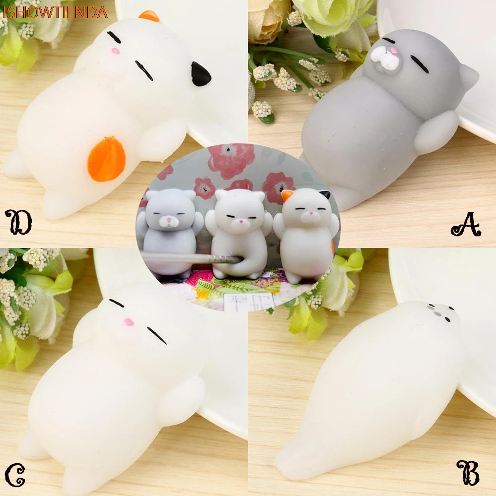 Милая мягкая игрушка Mochi Cat Healing Fun для детей Kawaii Squeeze Игрушка снятия стресса Deco