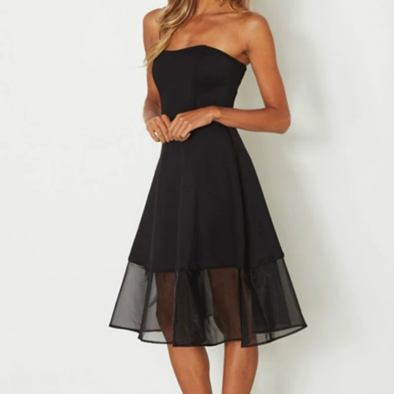 Sexy Women Backless Off the Shoulder Mesh Dress Sleeveless Zip Back Tube Dress Party Club A-Line Midi Summer Dress 2019 Vestidos
Sexy Women Backless Off the Shoulder Mesh Dress Sleeveless Zip Back Tube Dress Party Club A-Line Midi Summer Dress 2019 Vestidos