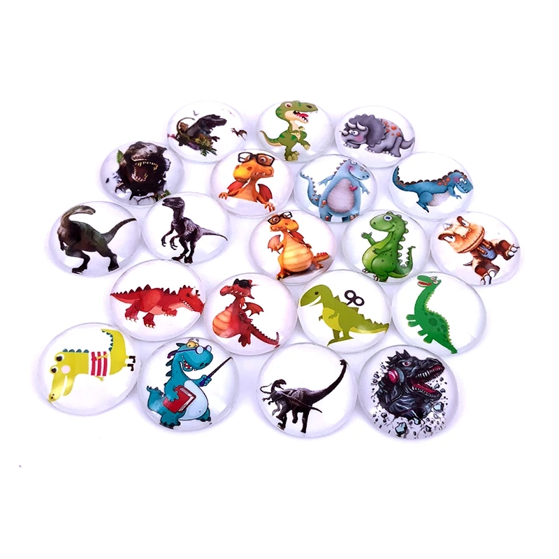 20pcs/lot 18mm 20mm 25mm Round Cartoon Dinosaur Pattern Glass Cabochon for DIY Jewelry Making Findings & Components T028
20pcs/lot 18mm 20mm 25mm Round Cartoon Dinosaur Pattern Glass Cabochon for DIY Jewelry Making Findings & Components T028