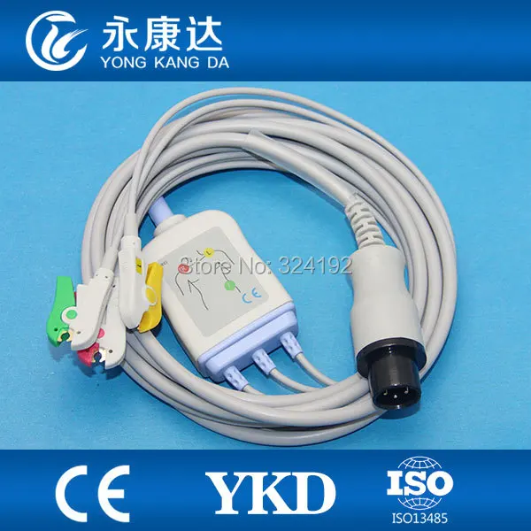 Geneic 6 pin ECG Cablewith 3LD,IEC,Clip No resistance,Proved ISO 13485 Manufacturer
Geneic 6 pin ECG Cablewith 3LD,IEC,Clip No resistance,Proved ISO 13485 Manufacturer