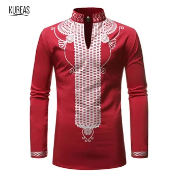 Kureas African Shirt Men Long Sleeve Dashiki Shirts National Print Jupe Blouse Fashion Slim African Clothes T Shirt
Kureas African Shirt Men Long Sleeve Dashiki Shirts National Print Jupe Blouse Fashion Slim African Clothes T Shirt