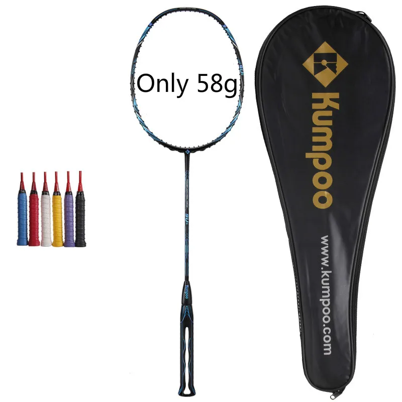 

Only 58g Original 9u Kumpoo Power Control Nano 9us Badminton Racket High Tension Raquette De Badminton with bag