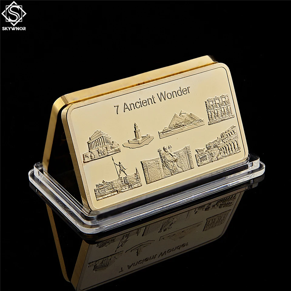 Gold Clad&Plated Bars 7 Ancient Wonder Souvenir Antique Copy Commemorative Old Culture Coin
Gold Clad&Plated Bars 7 Ancient Wonder Souvenir Antique Copy Commemorative Old Culture Coin