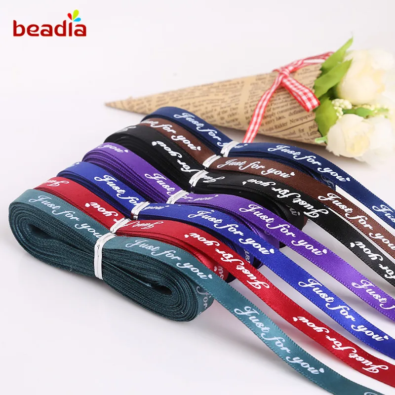 New Arrival 10mm 10Yards/lot Printed"Just For You" Poly Silk Satin Ribbon Webbing Band For Sewing Garment &Wedding Party Using
New Arrival 10mm 10Yards/lot Printed"Just For You" Poly Silk Satin Ribbon Webbing Band For Sewing Garment &Wedding Party Using