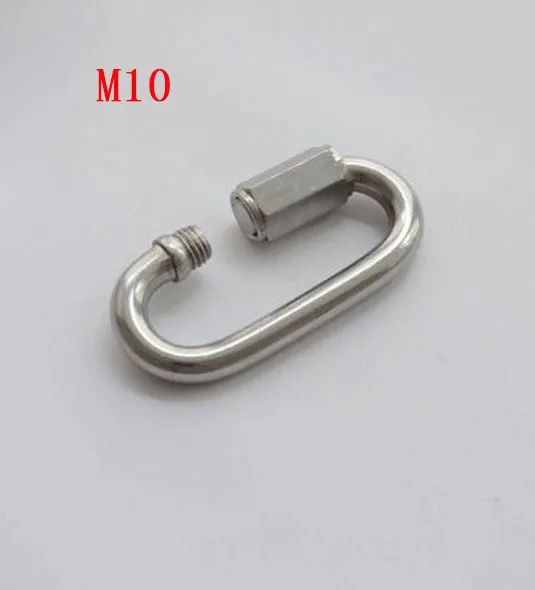 M10 SS304 Stainless Steel Quick Link Screw Lock Hook , Carabiner with lock, 5pcs/lot
M10 SS304 Stainless Steel Quick Link Screw Lock Hook , Carabiner with lock, 5pcs/lot