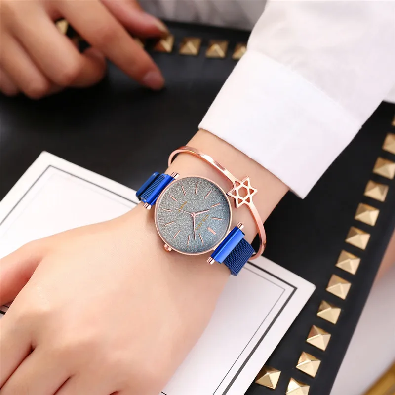 Fashion Watch Women Luxury Brand Blue Ladies Dress Wrist Watches Magnet Mesh Steel Waterproof Clock Women Montre Femme 2019
Fashion Watch Women Luxury Brand Blue Ladies Dress Wrist Watches Magnet Mesh Steel Waterproof Clock Women Montre Femme 2019
