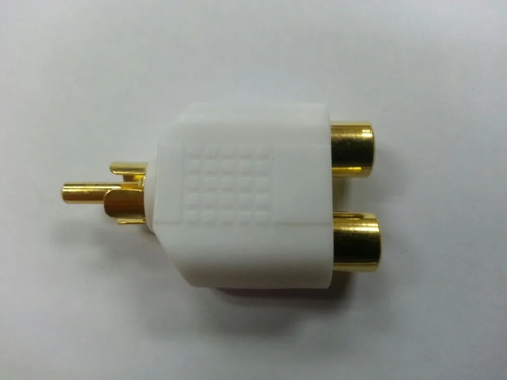 100pcs/lot Gold Plated Phono RCA 1 male to dual 2 RCA female plug jack Y Splitter adapter white
100pcs/lot Gold Plated Phono RCA 1 male to dual 2 RCA female plug jack Y Splitter adapter white