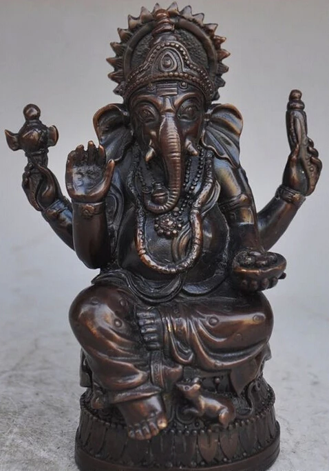 726++7" tibet buddhism fane bronze 4 arms Elephant Jambhala mammon wealth god statue
726++7" tibet buddhism fane bronze 4 arms Elephant Jambhala mammon wealth god statue