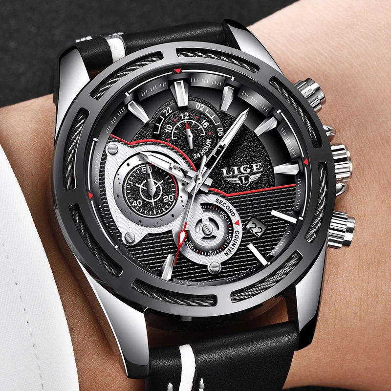 LIGE Mens Watches Top Brand Luxury Fashion Casual Quartz Watch Men Leather Military Waterproof Sports Watches Relogio Masculio
LIGE Mens Watches Top Brand Luxury Fashion Casual Quartz Watch Men Leather Military Waterproof Sports Watches Relogio Masculio