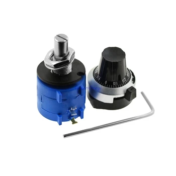 3590S-2 3590S Series Precision Multiturn Potentiometer 10 Ring Adjustable Resistor+Turns Counting Dial Rotary 6.35mm Knob
3590S-2 3590S Series Precision Multiturn Potentiometer 10 Ring Adjustable Resistor+Turns Counting Dial Rotary 6.35mm Knob