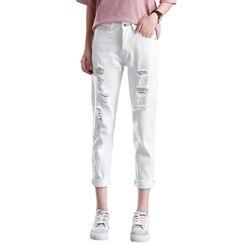 Daily Loose Frayed Design Women Jeans Travel Shopping Hole Casual Turned Edge Solid Slim Spring Autumn Ninth Pencil Pants
Daily Loose Frayed Design Women Jeans Travel Shopping Hole Casual Turned Edge Solid Slim Spring Autumn Ninth Pencil Pants