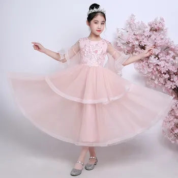 Autumn Winter Children Girls Luxury Appliques Flowers Flare Sleeves Birthday Evening Party Dress Model Show Performance Dress
Autumn Winter Children Girls Luxury Appliques Flowers Flare Sleeves Birthday Evening Party Dress Model Show Performance Dress