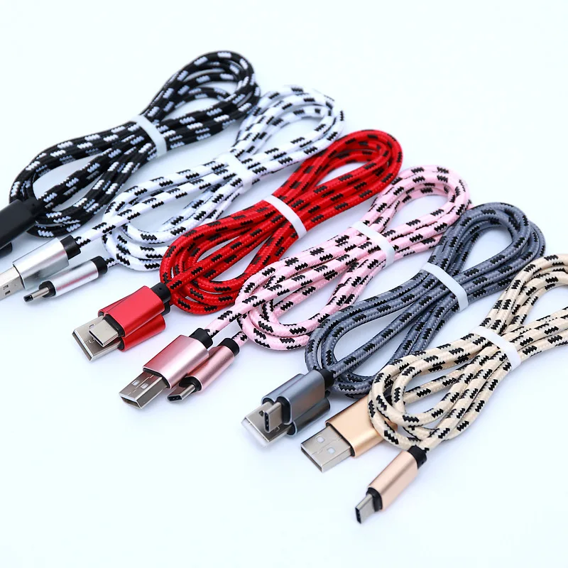 100pcs/lot Type C Braided Micro USB Charger Lattice Cable Strong Fabric Data Sync Lead Phone Accessory Bundles Charging Cable
100pcs/lot Type C Braided Micro USB Charger Lattice Cable Strong Fabric Data Sync Lead Phone Accessory Bundles Charging Cable