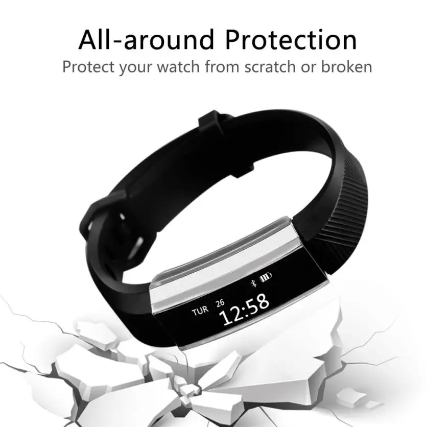 CAPRPIE High Quality Ultra-thin Soft TPU Protection Silicone Case Cover For Fitbit Alta HR Dropshipping Aug 9 Watch Strap | Электроника