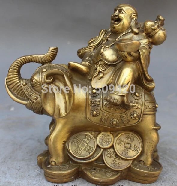 Free Shipping Chinese Buddhism Bronze Brass Wealth Auspicious Elephant Maitreya buddha Statue
Free Shipping Chinese Buddhism Bronze Brass Wealth Auspicious Elephant Maitreya buddha Statue