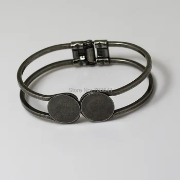 Blank Bangle Bases with 20mm Double flat Circle Glue Pad Cabochon cuff Bracelet Spring Bangle Settings DIY Jewelry Findings
Blank Bangle Bases with 20mm Double flat Circle Glue Pad Cabochon cuff Bracelet Spring Bangle Settings DIY Jewelry Findings