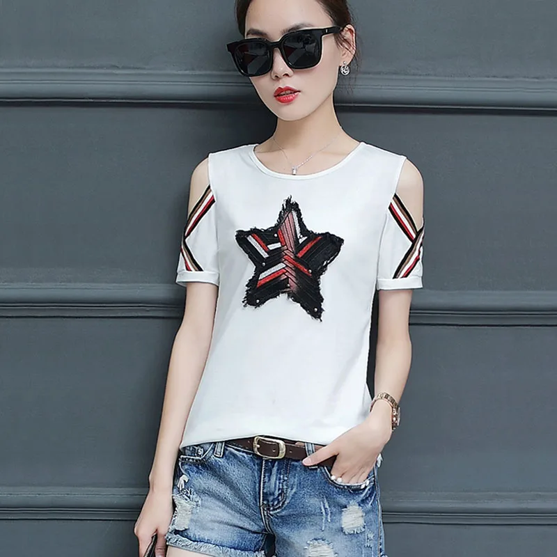 BOBOKATEER off the shoulder tops for women t shirt summer 2019 cotton t-shirt women tshirt white tee shirt femme camiseta mujer
BOBOKATEER off the shoulder tops for women t shirt summer 2019 cotton t-shirt women tshirt white tee shirt femme camiseta mujer