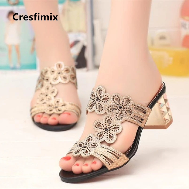 Evrouwen Sandalen Women Fashion High Quality Floral High Heel Sandals Lady Casual Street Sandals Cool Comfortable Sandals E584