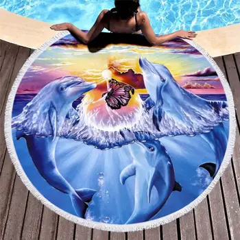 Cute dolphin colorful animal Painting Women Bath Towel for Beach Thick Round 3d print Fabric Quick Compressed Towel new style-2
Cute dolphin colorful animal Painting Women Bath Towel for Beach Thick Round 3d print Fabric Quick Compressed Towel new style-2