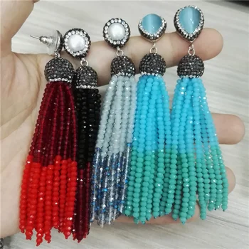 New Bohemia Combine Multi Color Red Black Gray Blue Bead & Stone Charms 12 Rows Beaded Tassels Dangle Earrings For Women
New Bohemia Combine Multi Color Red Black Gray Blue Bead & Stone Charms 12 Rows Beaded Tassels Dangle Earrings For Women