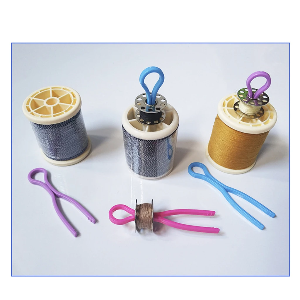 48 Pieces Assorted Sewing Notions 12 Bobbin Holders 12 Bobbin Clamps 12 Spool Huggers 12 Bobbin Buddies
