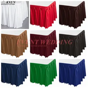 Cheap Pleated Poly Table Skirt \ Table Cloth Skirting Swag Valance For Wedding Banquet Event Decoration
Cheap Pleated Poly Table Skirt \ Table Cloth Skirting Swag Valance For Wedding Banquet Event Decoration