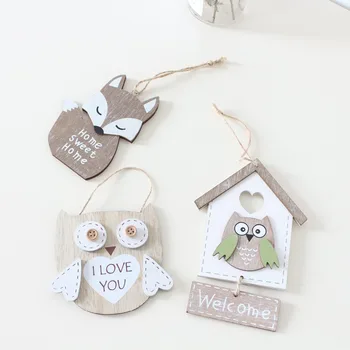 Wood Signs & Plaques ZAKKA Creative Owl Fox Adornment Wall Hanging Plate Home Garden Welcome Board Bird and House Wooden Craft
Wood Signs & Plaques ZAKKA Creative Owl Fox Adornment Wall Hanging Plate Home Garden Welcome Board Bird and House Wooden Craft