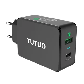 TUTUO USB C PD Wall Charger (Power Delivery) Type C+Quick Charge 3.0 Fast Power Adapter for iPhone 8/X /8 Plus Galaxy S8 S9 Plus
TUTUO USB C PD Wall Charger (Power Delivery) Type C+Quick Charge 3.0 Fast Power Adapter for iPhone 8/X /8 Plus Galaxy S8 S9 Plus