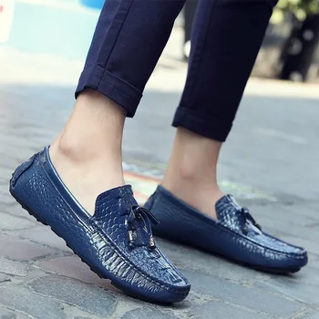 Men Casual Leather Shoes Crocodile Style Footwear Loafers High Quality Flats Soft Moccasins Driving Mens Shoes Mocassin Homme
Men Casual Leather Shoes Crocodile Style Footwear Loafers High Quality Flats Soft Moccasins Driving Mens Shoes Mocassin Homme