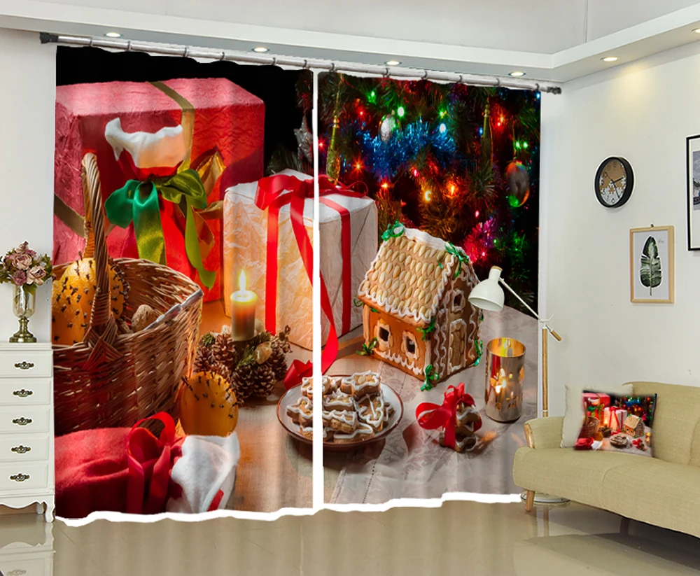 3D Window Curtains Blackout Living Room office Bedroom Christmas gift box decorate Cortinas Drapes Rideaux pillowcase
3D Window Curtains Blackout Living Room office Bedroom Christmas gift box decorate Cortinas Drapes Rideaux pillowcase