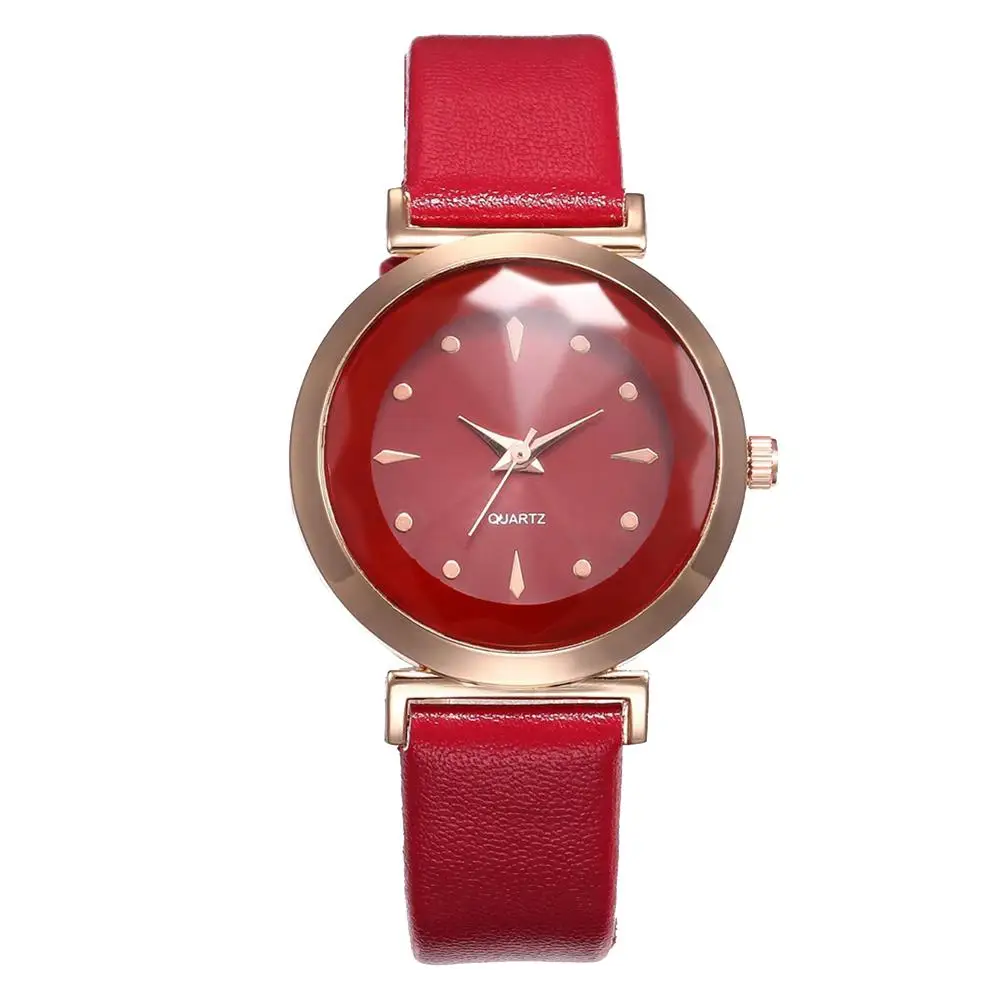 New No Number Prismatic Glass Round Dial Faux Leather Band Women Quartz Wrist Watch
New No Number Prismatic Glass Round Dial Faux Leather Band Women Quartz Wrist Watch