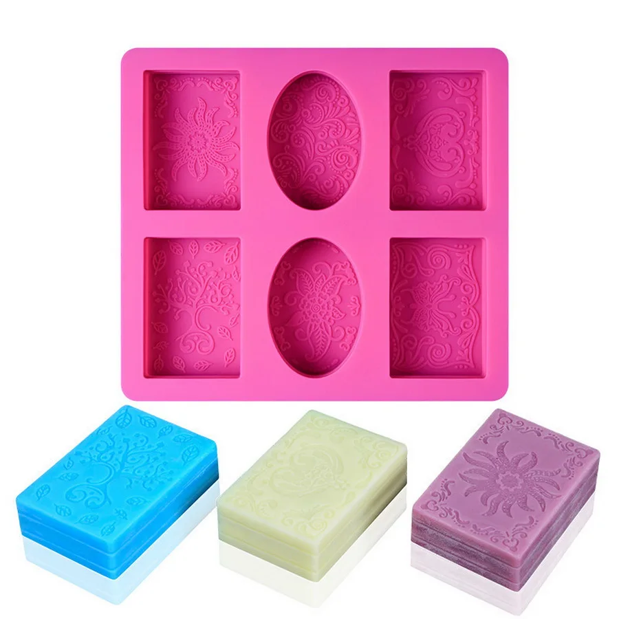 DHL 100pcs Silicone Soap Mold For Soap Making 3D 6 Forms Oval Rectangle Soap Mould
DHL 100pcs Silicone Soap Mold For Soap Making 3D 6 Forms Oval Rectangle Soap Mould