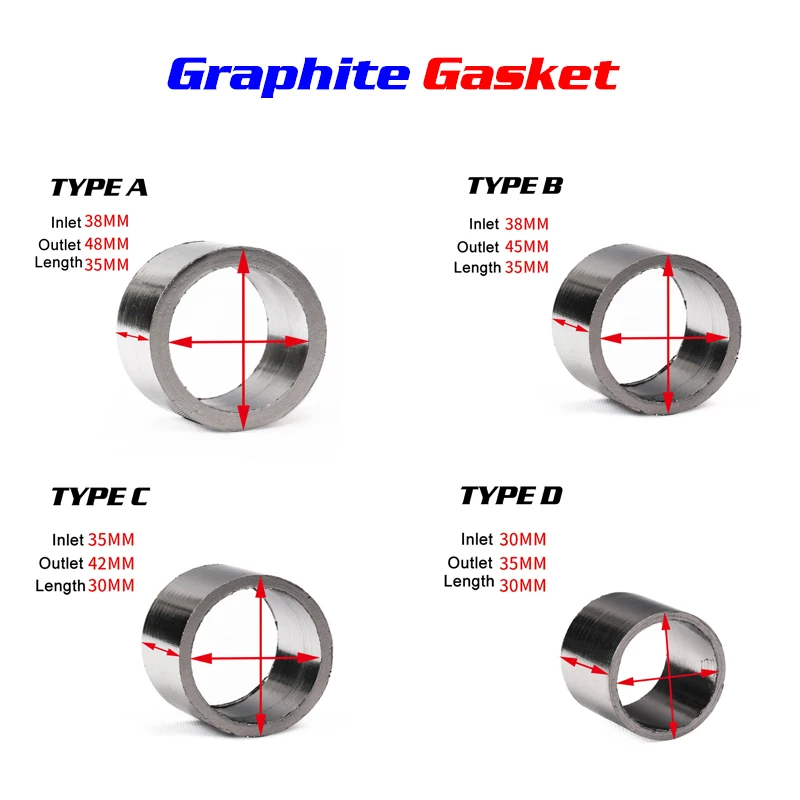free shipping 35mm 42mm 45mm 48mm motorcycle auto Exhaust Pipe Graphite Gasket to Muffler Silencer Gasket Seal ring
free shipping 35mm 42mm 45mm 48mm motorcycle auto Exhaust Pipe Graphite Gasket to Muffler Silencer Gasket Seal ring