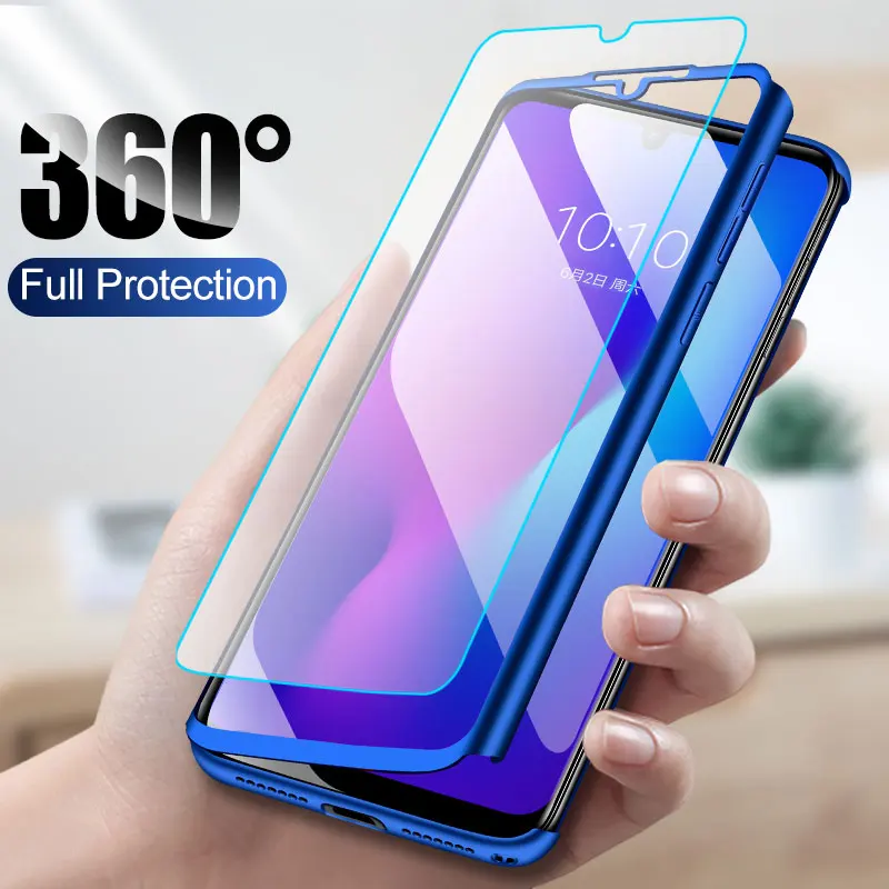 

360 Full shockproof Case on For Xiaomi 9X CC9 E A3 lite A2 Lite Mi9T mi8 5X 6X Redmi Note7 7A 6A K20 Note6 5 4X Cover with Glass