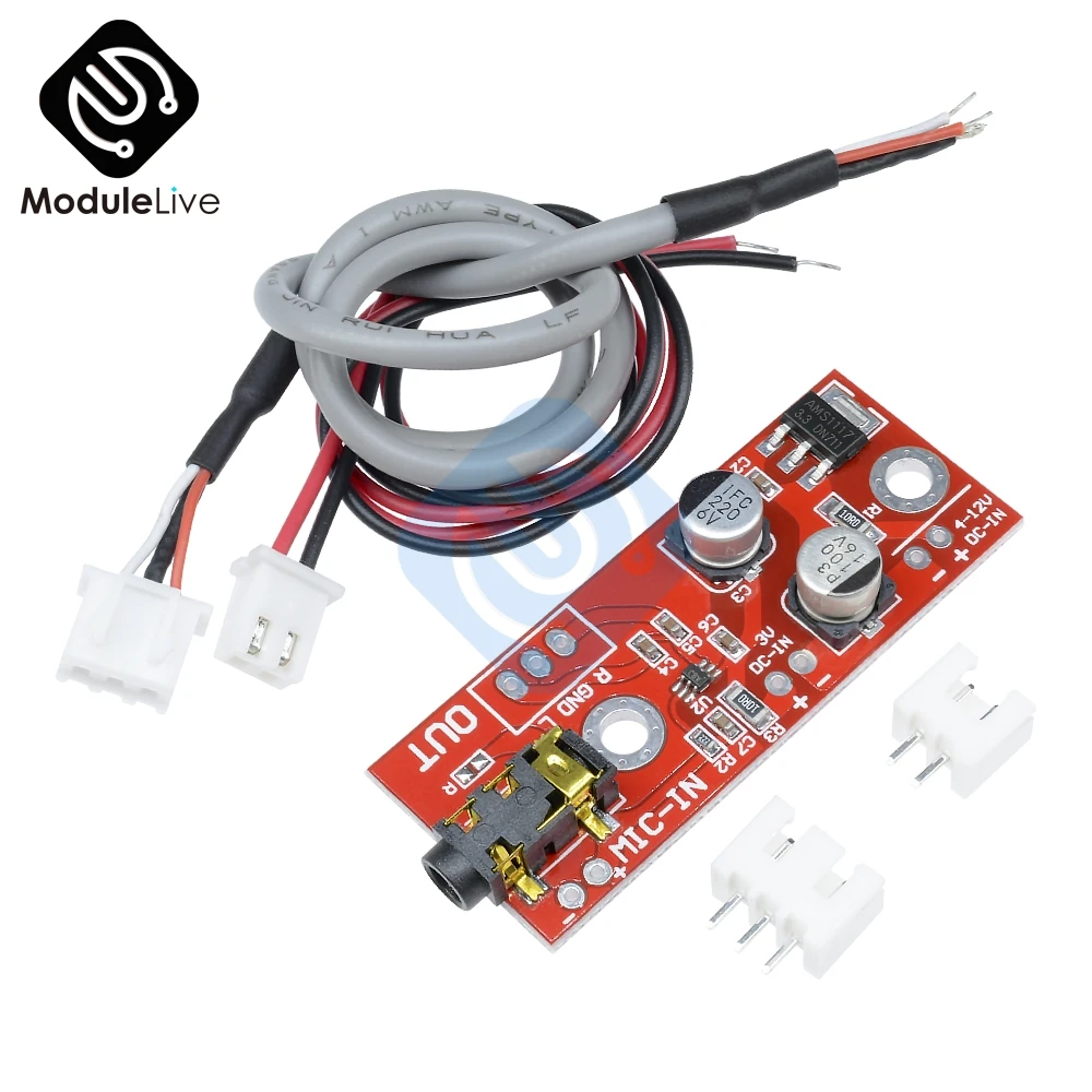 Плата микрофона MAX9812 Electret усилителя звука голосовой модуль вход 3 В/5 В/12 В 1