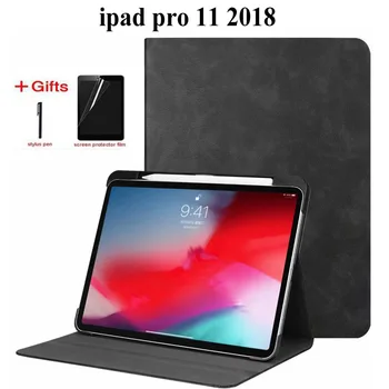 Premium Leather Case for Apple iPad Pro 11 2018 Auto Awake Smart Sleep Cover Coque Funda with pencil slot function+film+pen
Premium Leather Case for Apple iPad Pro 11 2018 Auto Awake Smart Sleep Cover Coque Funda with pencil slot function+film+pen