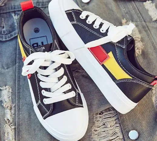 2018 new college wind ladies tie basic vulcanized shoes flat white shoes.
2018 new college wind ladies tie basic vulcanized shoes flat white shoes.