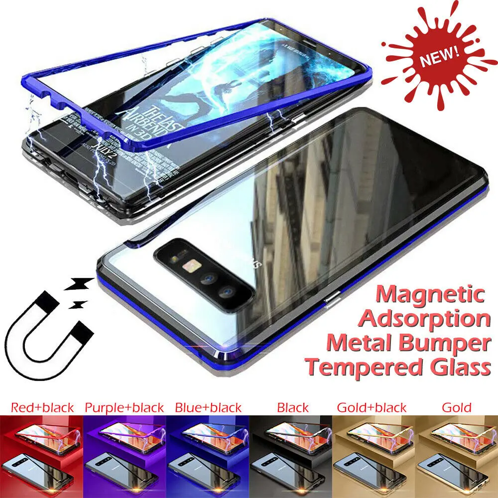 Luxury Metal Frame Magnetic Phone Cases For Samsung Galaxy S10 S9 S8 Plus Cover S10e Note 8 For Samsung Note 9 Case Cover
Luxury Metal Frame Magnetic Phone Cases For Samsung Galaxy S10 S9 S8 Plus Cover S10e Note 8 For Samsung Note 9 Case Cover