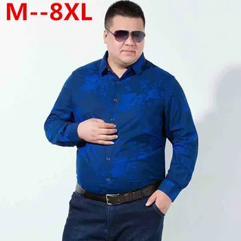 10XL 8X Spring Men's shirt Floral printing long sleeve shirts men clothes flowers printed shirts vintage Linen Casual Male Shirt
10XL 8X Spring Men's shirt Floral printing long sleeve shirts men clothes flowers printed shirts vintage Linen Casual Male Shirt