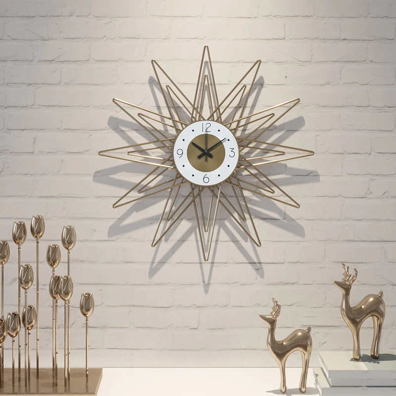 Large Metal Wall Clock Modern Design for Living Room Nordic Luxury Hanging Clocks Wall Watch Iron Art Home Decor Silent 62 cm
Large Metal Wall Clock Modern Design for Living Room Nordic Luxury Hanging Clocks Wall Watch Iron Art Home Decor Silent 62 cm