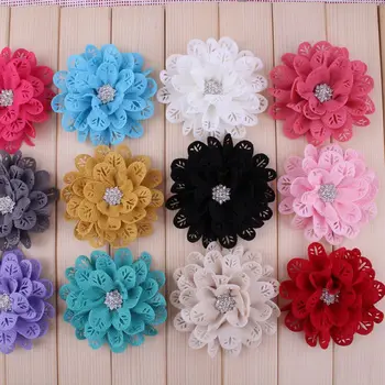 20pcs/lot 3.8" 12Colors Fashion Artificial Fabric Flowers With Sparkly Button For Weeding Chic Hollow Out Leaf Flowers
20pcs/lot 3.8" 12Colors Fashion Artificial Fabric Flowers With Sparkly Button For Weeding Chic Hollow Out Leaf Flowers