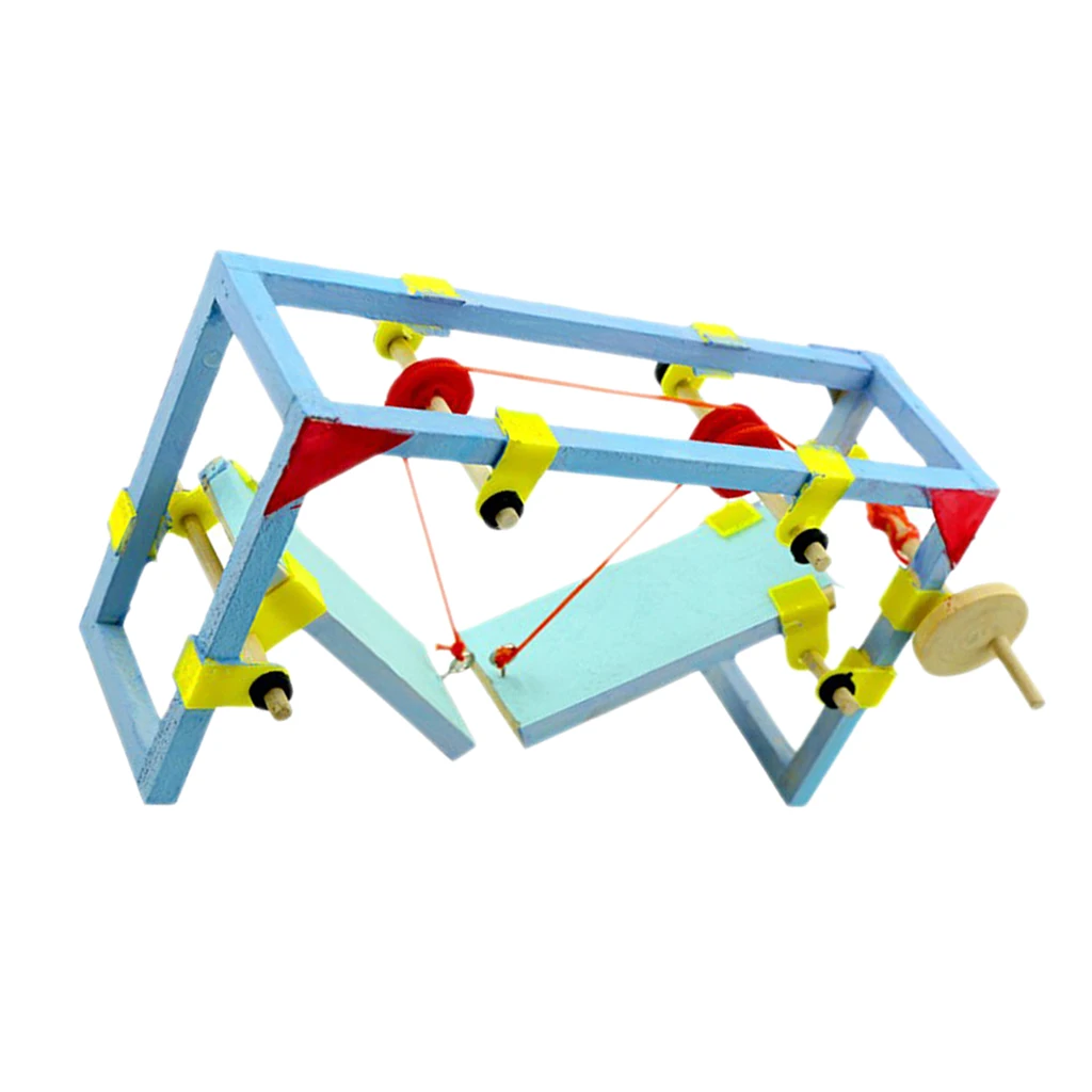 DIY Scientific Lifting Bridge Model Pulley Assembly Kits Educational Toy Physical Teach Learn Science Gadget