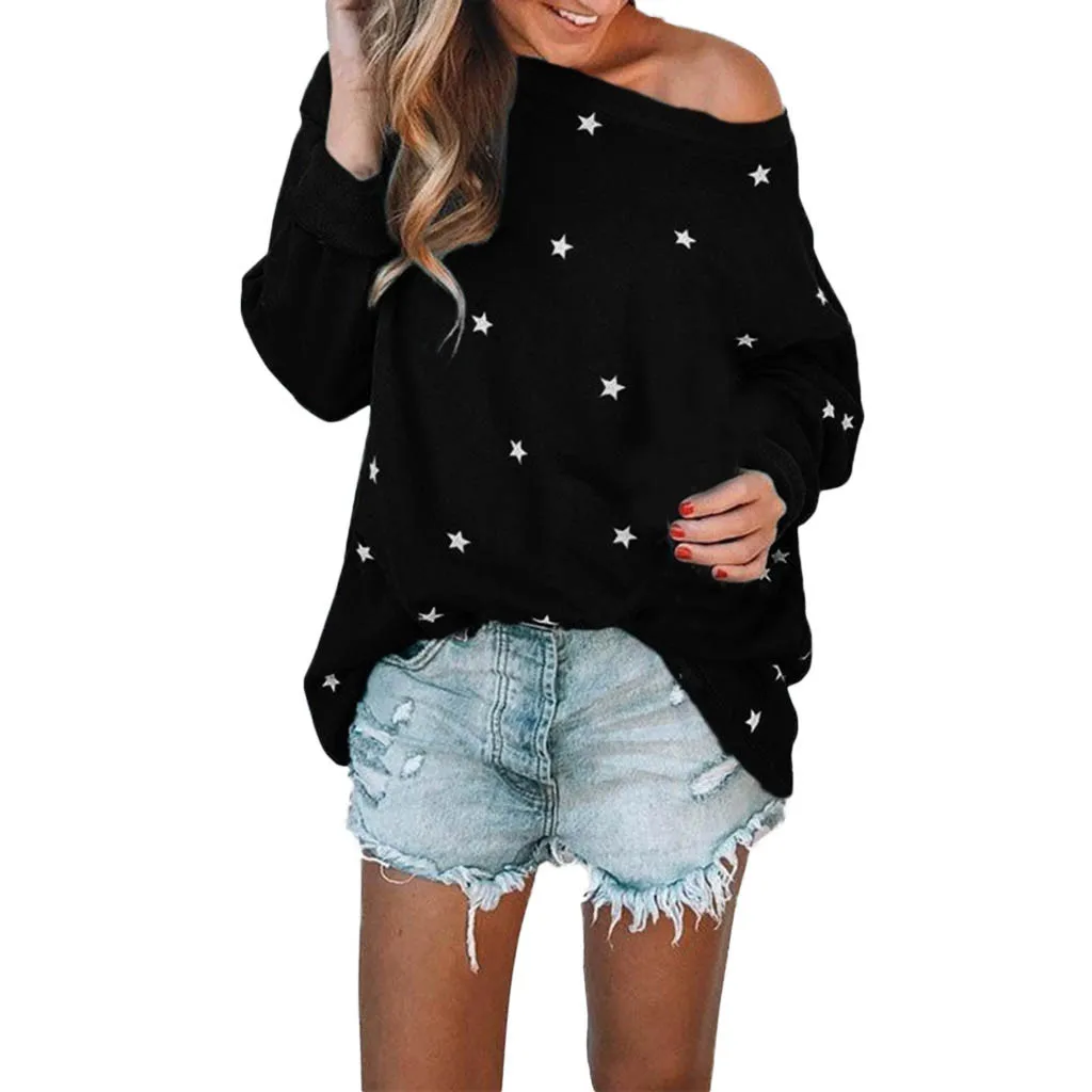 CHAMSGEND Shirt Women's Long Sleeve Cotton Star Pattern Sweat Casual Slim FemaleTops T-Shirts Plus Size Clothing mujer 23.JAN.23
CHAMSGEND Shirt Women's Long Sleeve Cotton Star Pattern Sweat Casual Slim FemaleTops T-Shirts Plus Size Clothing mujer 23.JAN.23