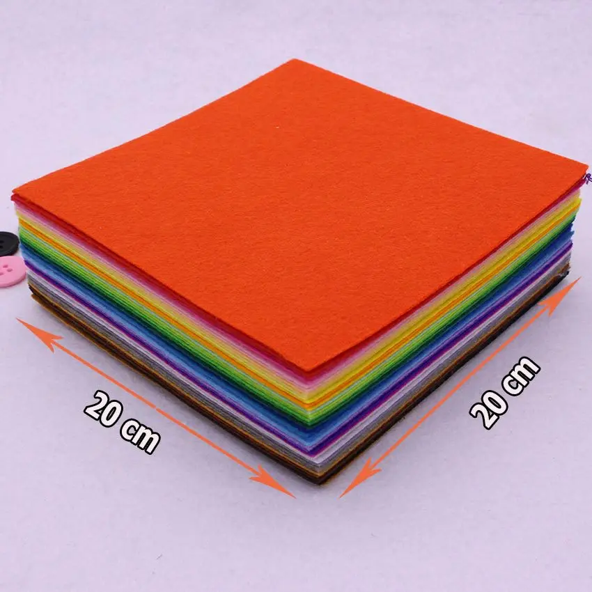 40 Colors/Lot 20CMX20CM Felt Fabric,Polyester,Non-Woven Felt,1 MM Thick,Handmade Fabric DIY Not Woven Felt Cloth Fieltro Feltro
40 Colors/Lot 20CMX20CM Felt Fabric,Polyester,Non-Woven Felt,1 MM Thick,Handmade Fabric DIY Not Woven Felt Cloth Fieltro Feltro