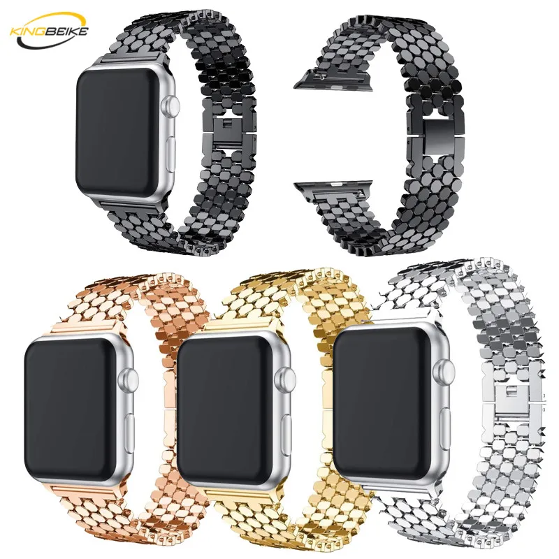 KINGBEIKE Stainless Steel Watchband for Apple Watch 38mm 42mm Series 1/2/3/4 iWatch 40mm/44mm Band Wristwatch Bracelet strap
KINGBEIKE Stainless Steel Watchband for Apple Watch 38mm 42mm Series 1/2/3/4 iWatch 40mm/44mm Band Wristwatch Bracelet strap