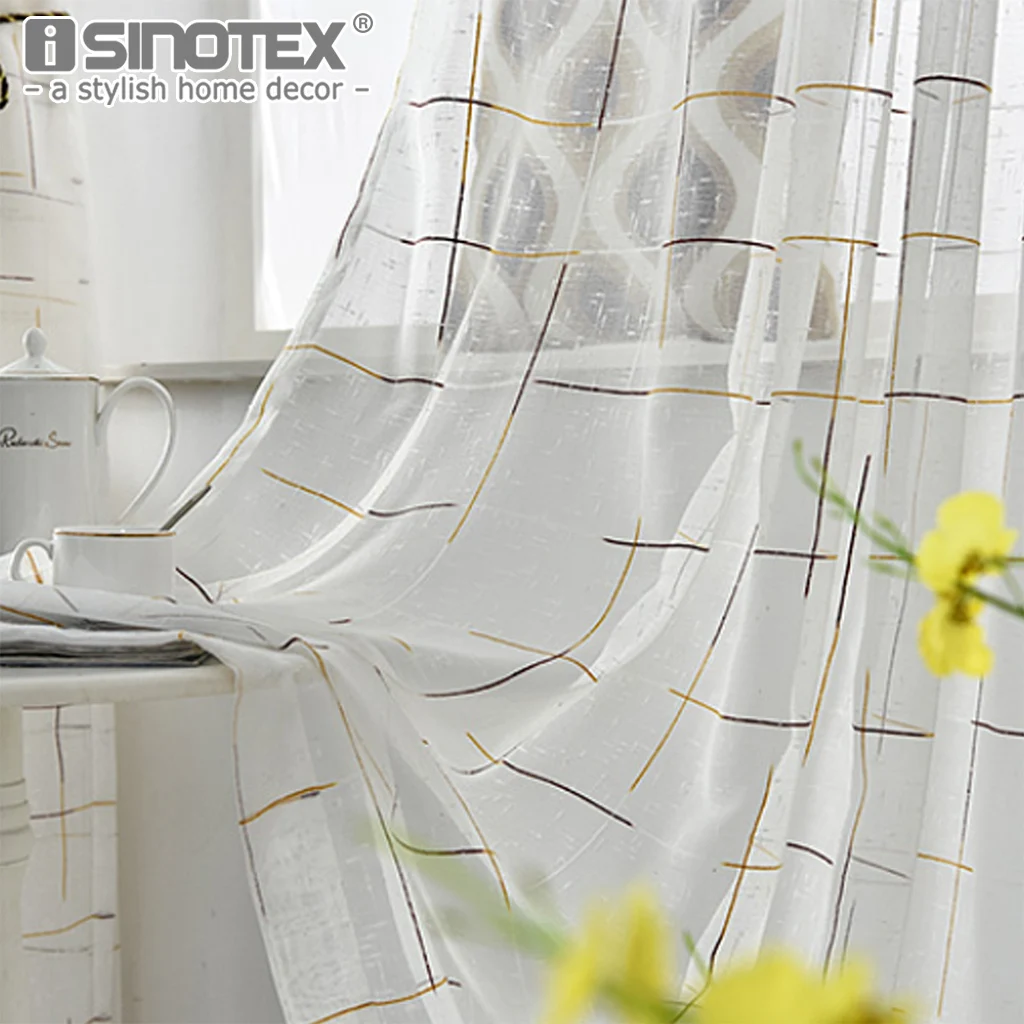 Window Curtain Plaid Decorative Sheer Fabric Tulle Drape Linen Voile Panel for the Living Room Bedroom Home Decoration 1PCS/Lot
Window Curtain Plaid Decorative Sheer Fabric Tulle Drape Linen Voile Panel for the Living Room Bedroom Home Decoration 1PCS/Lot