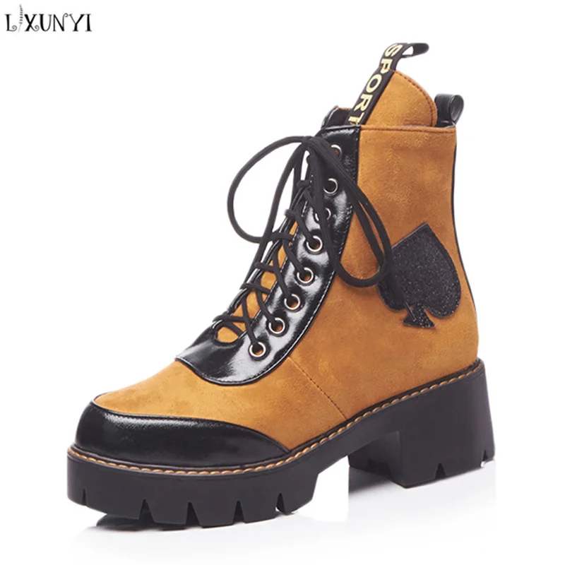 KoHuiJoo Lace Up Gray Orange Ankle Boots for Women Round Toe Mixed Colors Hoof Heels Platform Shoes Women Winter Chelsea Boots
KoHuiJoo Lace Up Gray Orange Ankle Boots for Women Round Toe Mixed Colors Hoof Heels Platform Shoes Women Winter Chelsea Boots