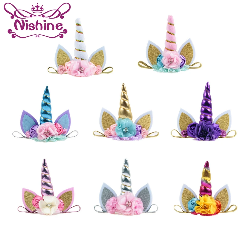 Nishine 10pcs/lot New Unicorn Horn Headband Kids Birthday Gifts Unicorn Girls Hairbands Party Supplies Photography Props
Nishine 10pcs/lot New Unicorn Horn Headband Kids Birthday Gifts Unicorn Girls Hairbands Party Supplies Photography Props